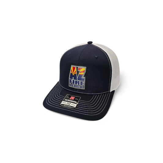 AFMA Richardson 112 6 Panel Snapback Curved Bill - Navy\White
